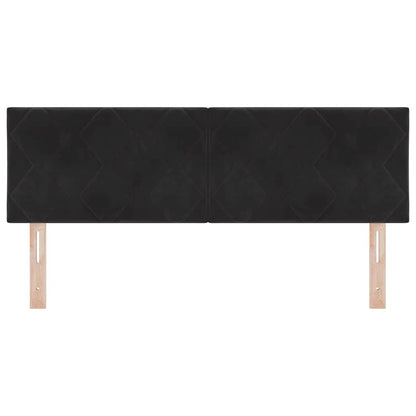 LED Hoofdbord Zwart 160 cm Fluweel