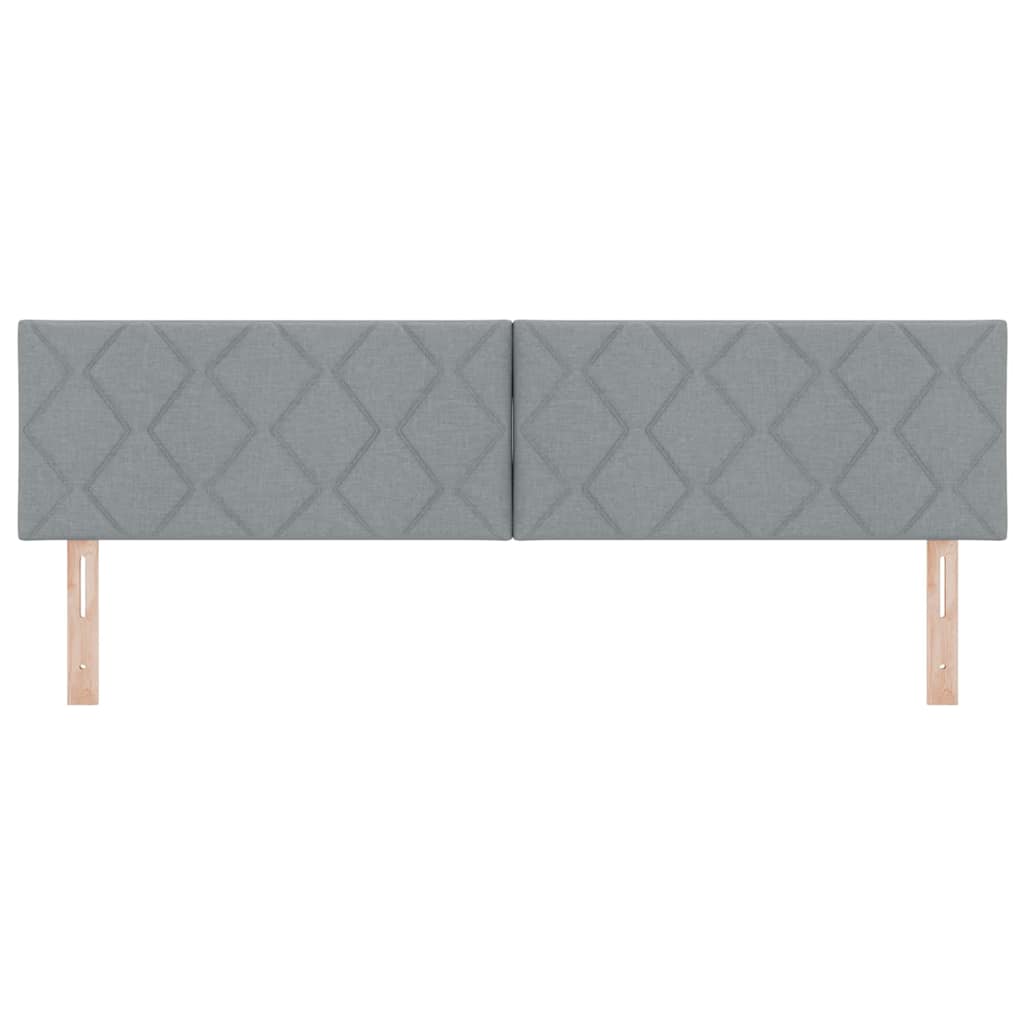 LED Hoofdbord Lichtgrijs 180 cm Stof