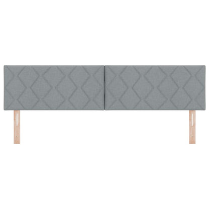 LED Hoofdbord Lichtgrijs 180 cm Stof