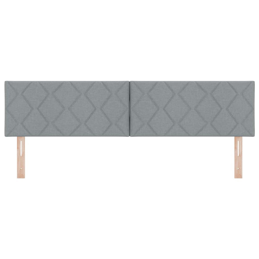 LED Hoofdbord Lichtgrijs 180 cm Stof