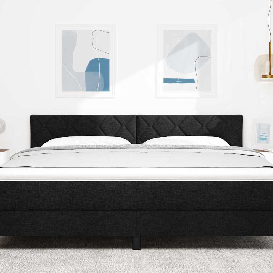 LED Hoofdbord Zwart 180 cm Stof
