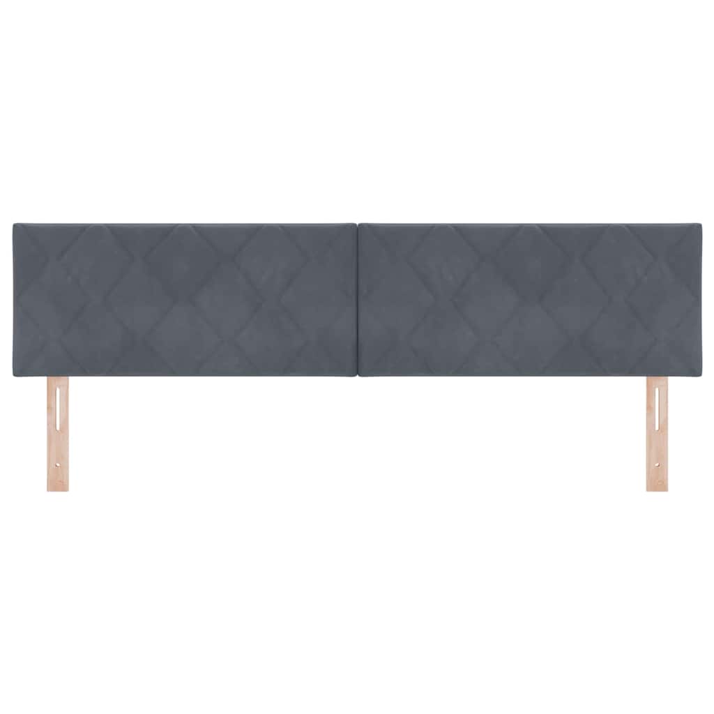 LED Hoofdbord Donkergrijs 180 cm Fluweel