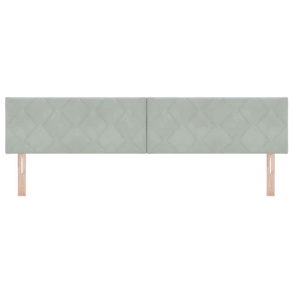 LED Hoofdbord Lichtgrijs 200 cm Fluweel