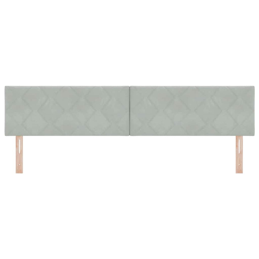 LED Hoofdbord Lichtgrijs 200 cm Fluweel