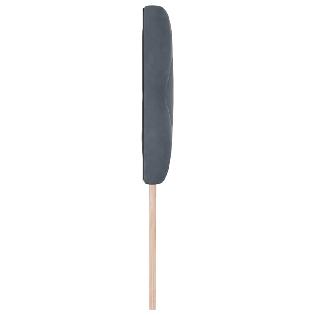 LED Hoofdbord Donkergrijs 200 cm Fluweel