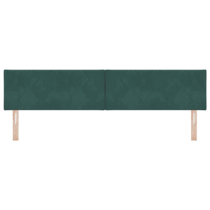 LED Hoofdbord Donkergroen 200 cm Fluweel
