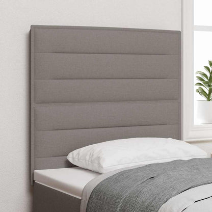 LED Hoofdbord met LED-stripverlichting Taupe 80 cm Stof