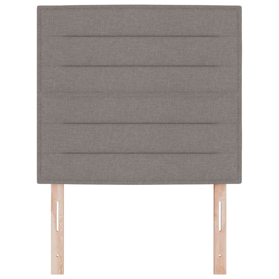 LED Hoofdbord met LED-stripverlichting Taupe 80 cm Stof