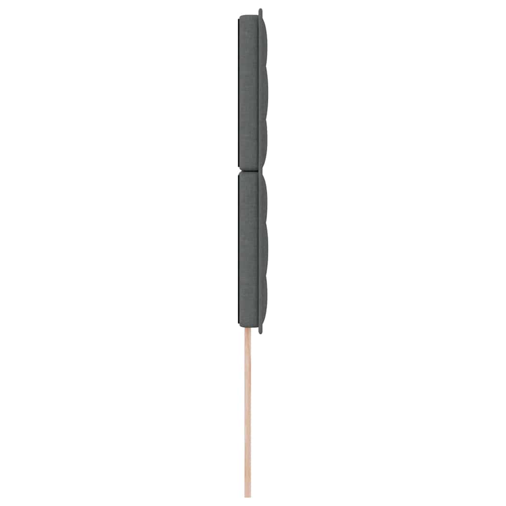 LED Hoofdbord met LED-stripverlichting Donkergrijs 90 cm Stof