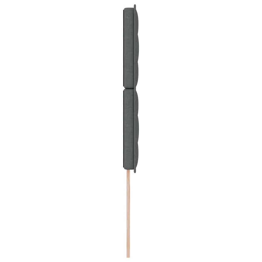 LED Hoofdbord met LED-stripverlichting Donkergrijs 90 cm Stof