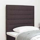 Hoofdbord 100 cm polyester donkerbruin met led