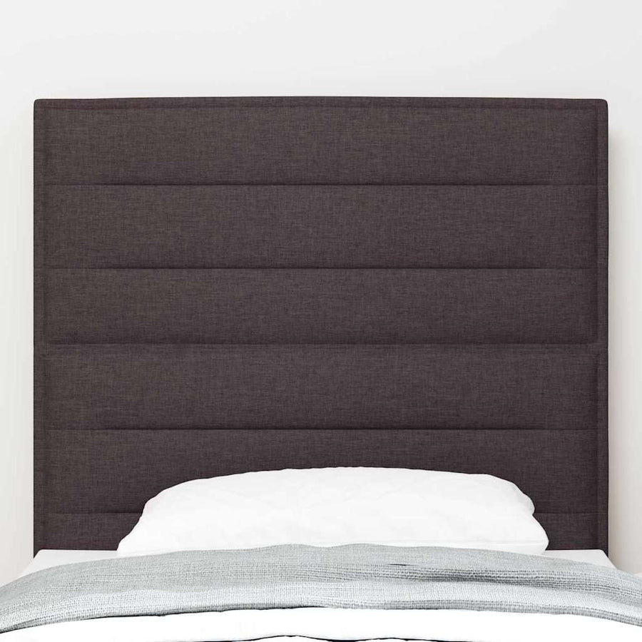 LED Hoofdbord met LED-striplichten Donkerbruin 100 cm Polyester