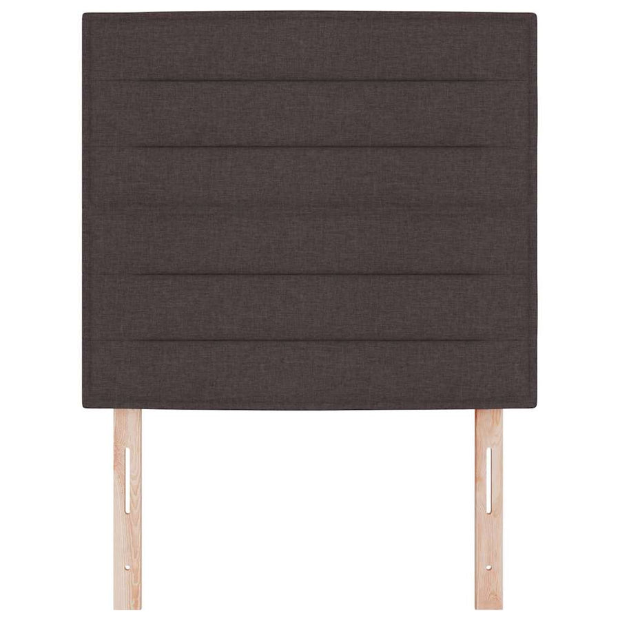 LED Hoofdbord met LED-striplichten Donkerbruin 100 cm Polyester