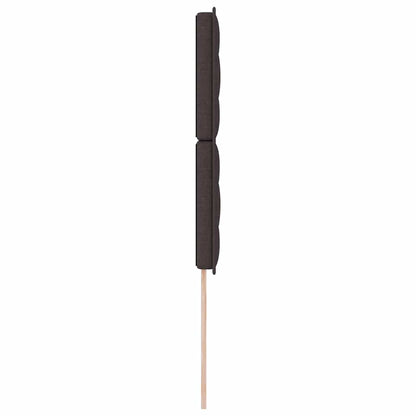 LED Hoofdbord met LED-striplichten Donkerbruin 100 cm Polyester