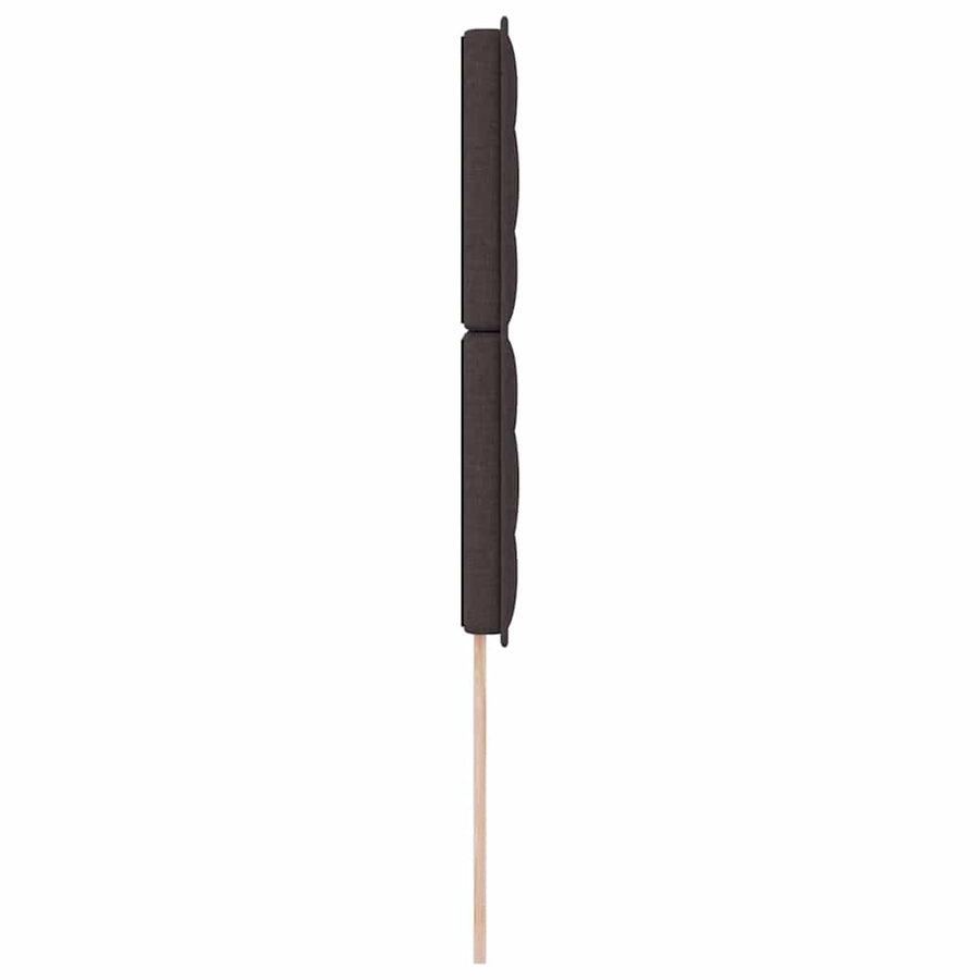 LED Hoofdbord met LED-striplichten Donkerbruin 100 cm Polyester