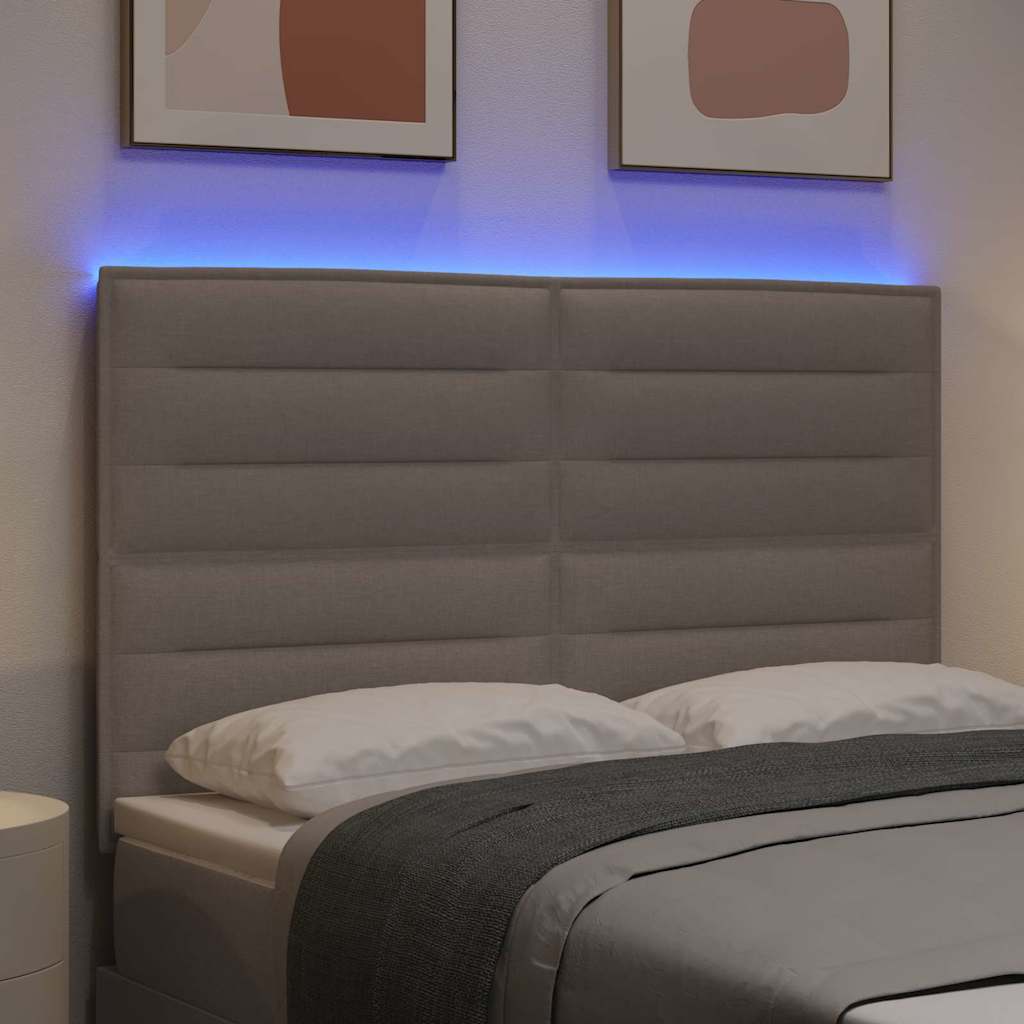 LED Hoofdbord Taupe Stof