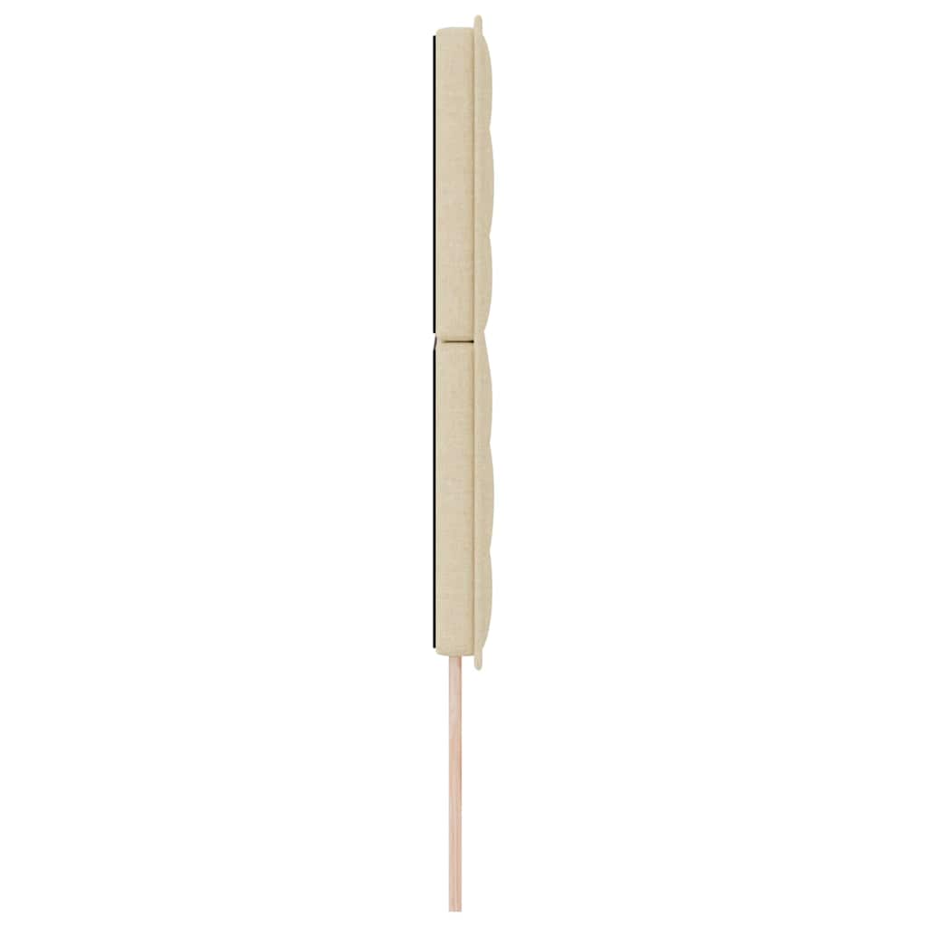 LED Hoofdbord met LED-stripverlichting Crème 160 cm Stof