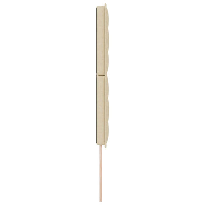 LED Hoofdbord met LED-stripverlichting Crème 160 cm Stof