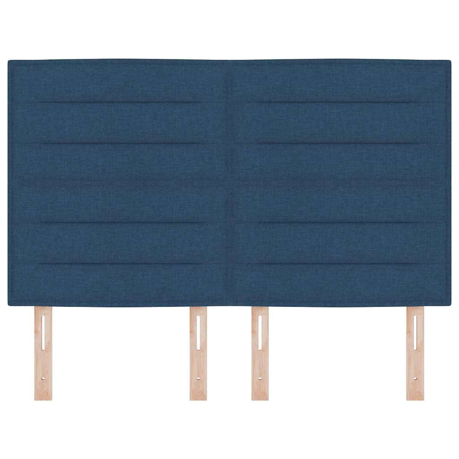 LED Hoofdbord met LED-stripverlichting Blauw 160 cm Stof