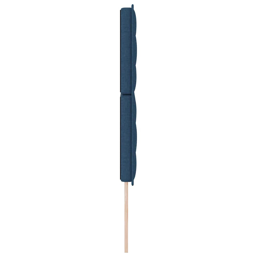 LED Hoofdbord met LED-stripverlichting Blauw 160 cm Stof