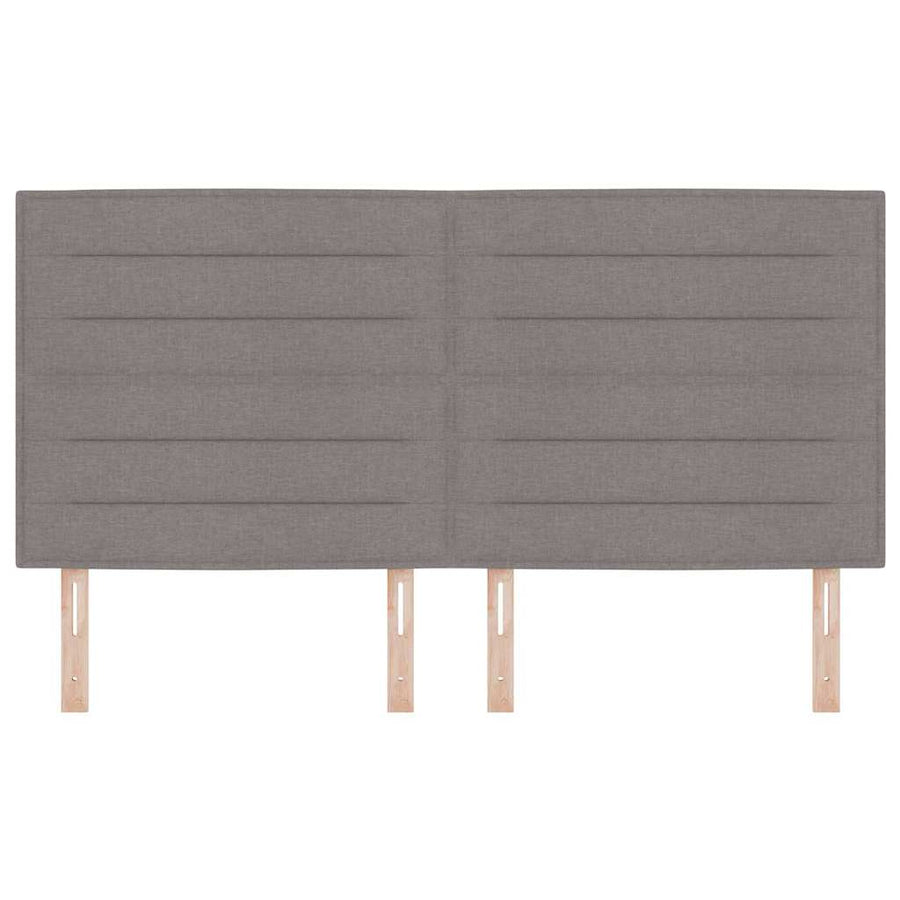 LED Hoofdbord met LED-stripverlichting Taupe 180 cm Stof