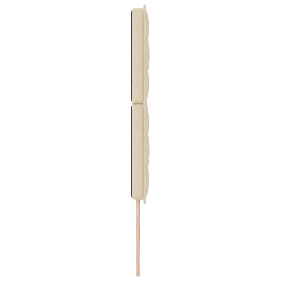 LED Hoofdbord met LED-stripverlichting Crème 200 cm Stof