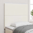 Hoofdbord led-strip crème 80x128 cm katoen stof