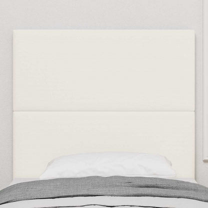 LED Hoofdbord met LED-stripverlichting Crème 80 cm Katoen Stof