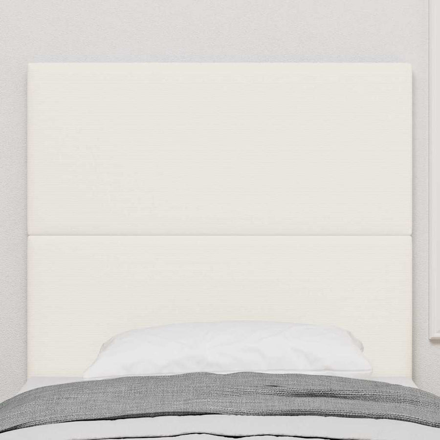 LED Hoofdbord met LED-stripverlichting Crème 80 cm Katoen Stof