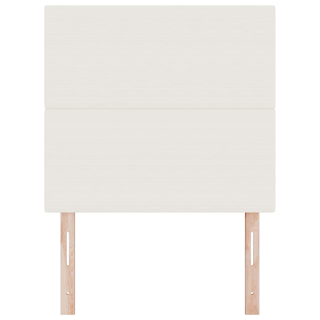 LED Hoofdbord met LED-stripverlichting Crème 80 cm Katoen Stof