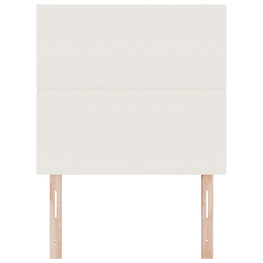 LED Hoofdbord met LED-stripverlichting Crème 80 cm Katoen Stof