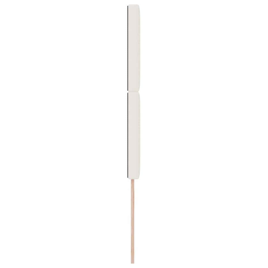 LED Hoofdbord met LED-stripverlichting Crème 80 cm Katoen Stof