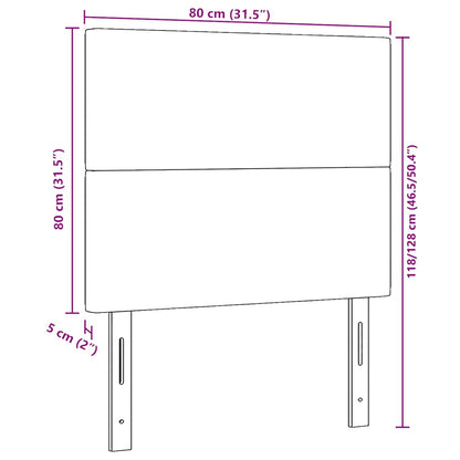 LED Hoofdbord met LED-stripverlichting Crème 80 cm Katoen Stof