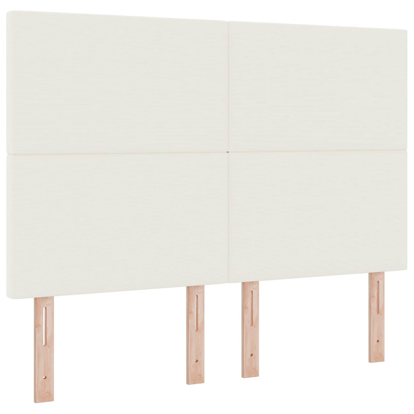 LED Hoofdbord met LED-stripverlichting Crème 160 cm Katoen Stof