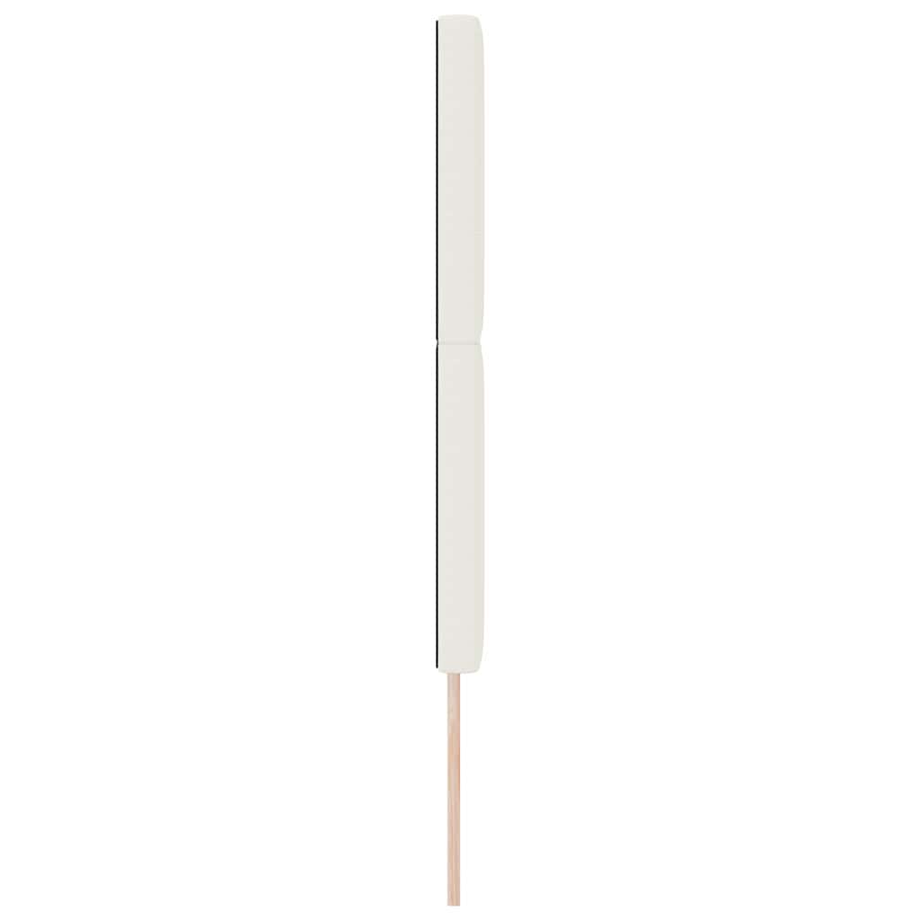 LED Hoofdbord met LED-stripverlichting Crème 160 cm Katoen Stof