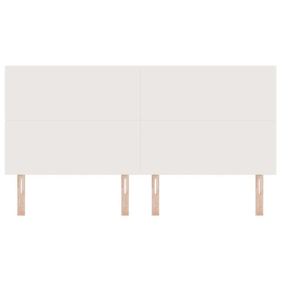 LED Hoofdbord met LED -striplichten Crème 200 cm Stof