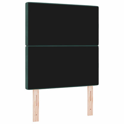 LED Hoofdbord met hoofdeinde Donkergroen 80 cm Fluweel