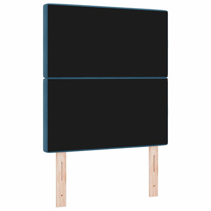 LED Hoofdbord met hoofdeinde Donkerblauw 80 cm Fluweel