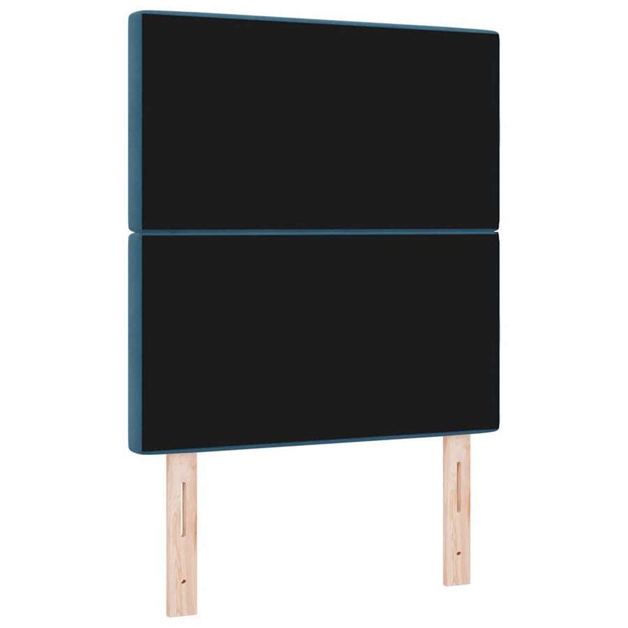 LED Hoofdbord met hoofdeinde Donkerblauw 80 cm Fluweel