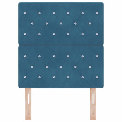 LED Hoofdbord met hoofdeinde Donkerblauw 80 cm Fluweel