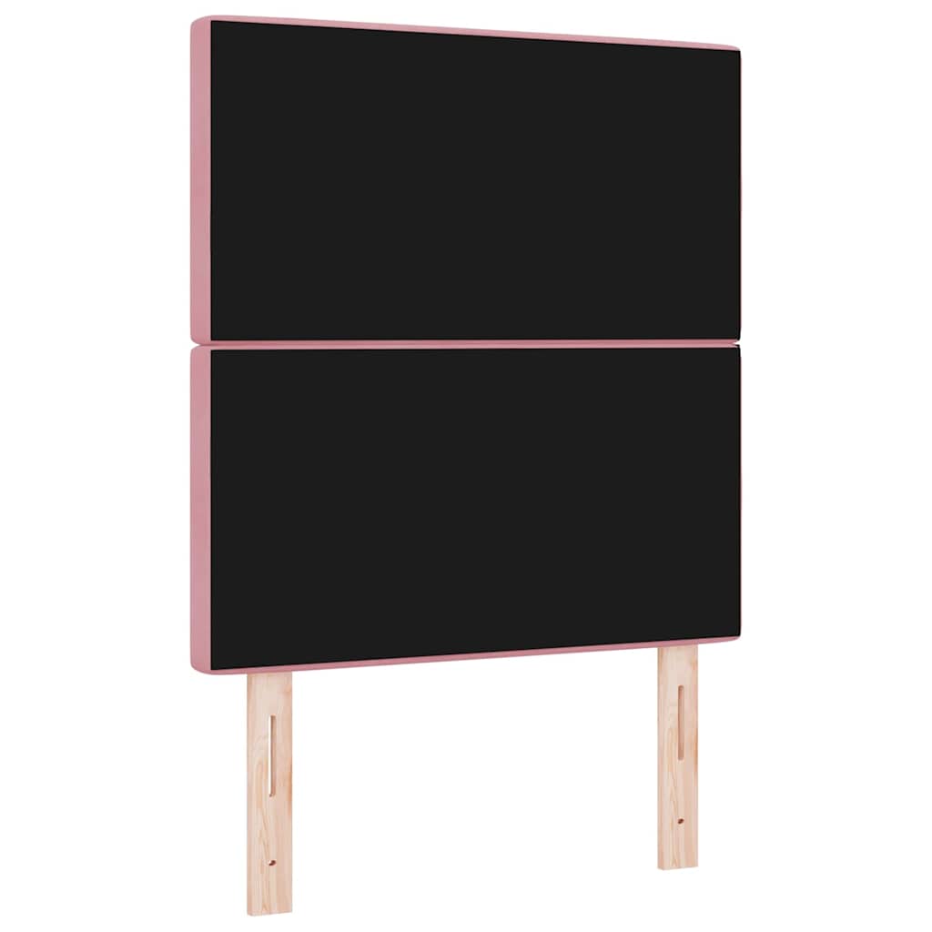 LED Hoofdbord met LED-stripverlichting Roze 80 cm Fluweel
