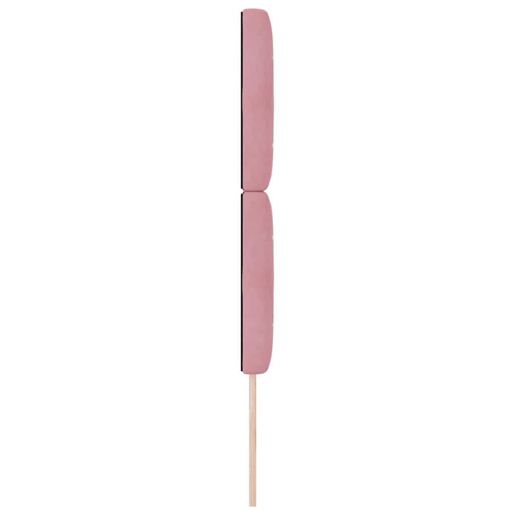 LED Hoofdbord met LED-stripverlichting Roze 80 cm Fluweel