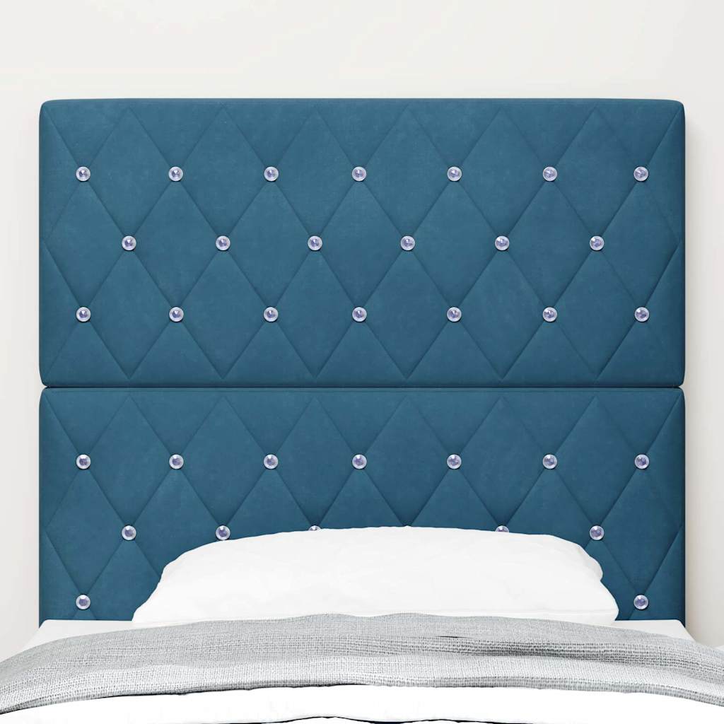 LED Hoofdbord met hoofdeinde Donkerblauw 100 cm Fluweel