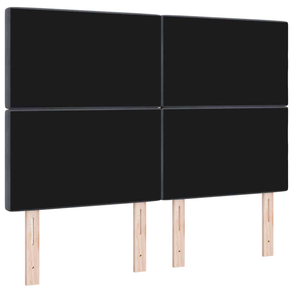 Roze Hoofdbord met LED -striplichten Geruit met hoofdeinde Donkergrijs 80 cm Fluweel