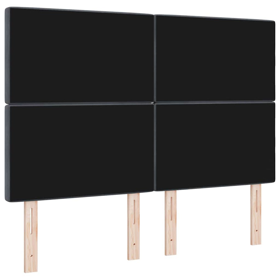 Roze Hoofdbord met LED -striplichten Geruit met hoofdeinde Donkergrijs 80 cm Fluweel