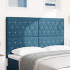 Hoofdbord 160 cm donkerblauw fluweel LED