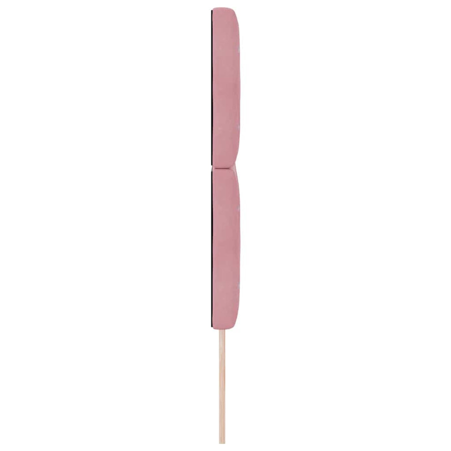 LED Hoofdbord met LED-stripverlichting Roze 160 cm Fluweel
