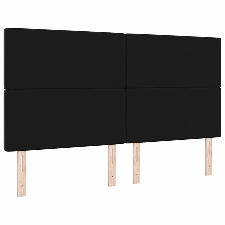 LED Hoofdbord met LED-stripverlichting Zwart 180 cm Fluweel