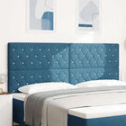 Hoofdbord 200 cm donkerblauw fluweel met LED