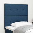 Hoofdbord blauw 90x7x128 cm polyester met LED-strip